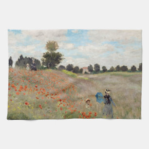 Claude Monet - Klaprozenveld Theedoek