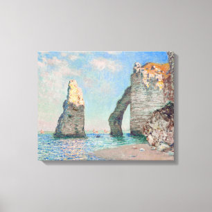 Claude Monet - Kliffen bij Etretat Canvas Afdruk