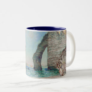 Claude Monet - Kliffen bij Etretat Tweekleurige Koffiemok
