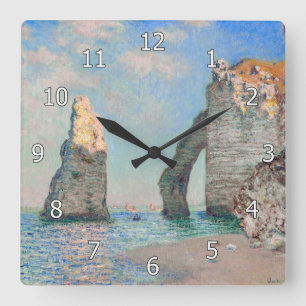 Claude Monet - Kliffen bij Etretat Vierkante Klok