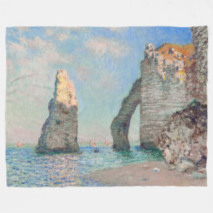 Claude Monet - Kliffen op Etretat Fleece Deken
