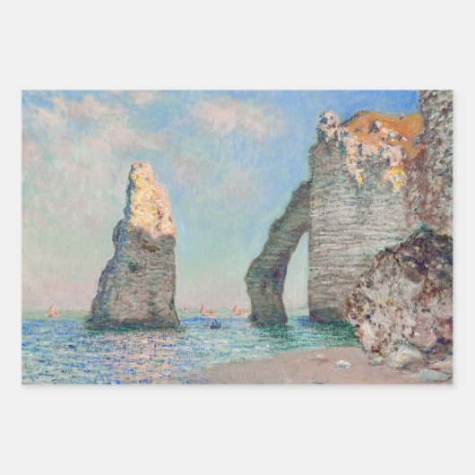 Claude Monet - Kliffen op Etretat Inpakpapier Vel (Voorkant 3)