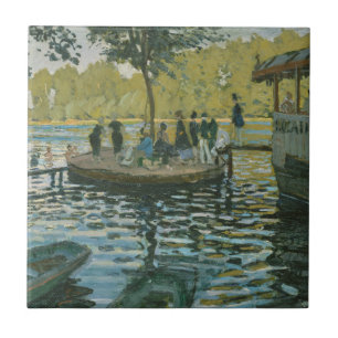 Claude Monet   La Grenouillere Tegeltje