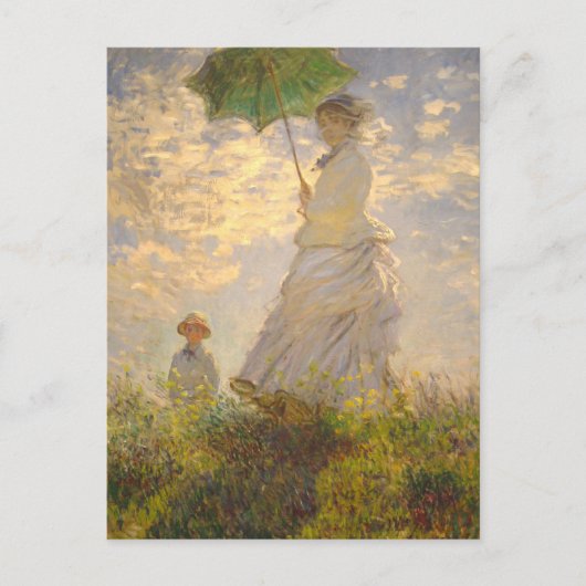 Claude Monet // La Promenade // Umbrella Briefkaart (Voorkant)