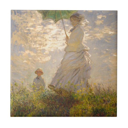 Claude Monet // La Promenade // Umbrella Tegeltje (Voorkant)