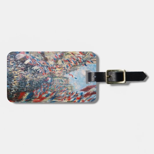 Claude Monet - La Rue Montorgueil - Parijs Bagagelabel (Voorkant horizontaal)