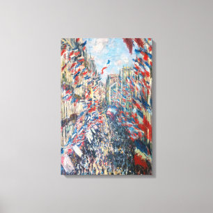 Claude Monet - La Rue Montorgueil - Parijs Canvas Afdruk