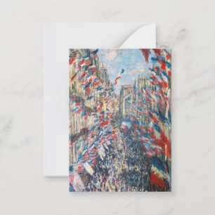 Claude Monet - La Rue Montorgueil - Parijs Notitiekaartje