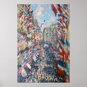 Claude Monet - La Rue Montorgueil - Parijs Poster
