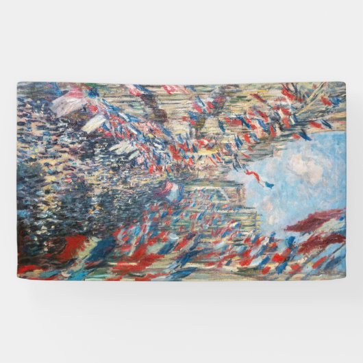 Claude Monet - La Rue Montorgueil - Parijs Spandoek (Horizontaal)