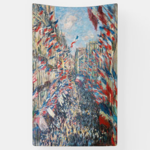 Claude Monet - La Rue Montorgueil - Parijs Spandoek