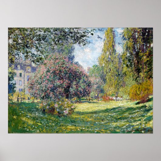 Claude Monet Landscape De Parc Monceau Poster (Voorkant)