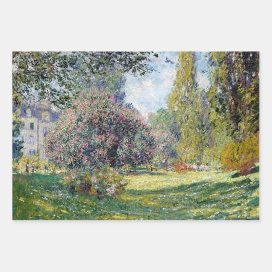 Claude Monet Landscape The Parc Monceau Poster Inpakpapier Vel (Voorkant)
