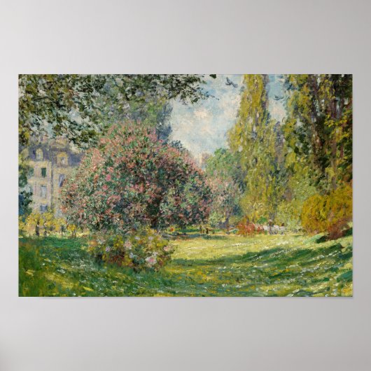 Claude Monet - Landschap: De Parc Monceau Poster (Voorkant)