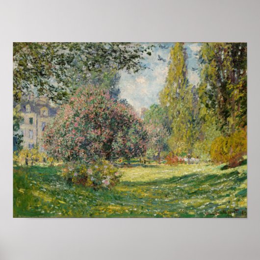 Claude Monet | Landschap: de Parc Monceau Poster (Voorkant)