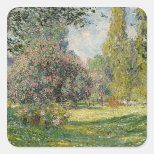 Claude Monet   Landschap: De Parc Monceau Vierkante Sticker