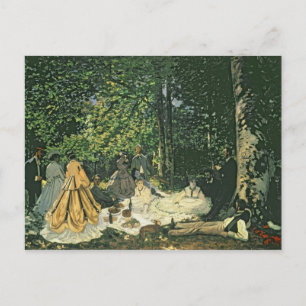 Claude Monet Le Dejeuner sur l'Herbe, 1865-1866 Briefkaart