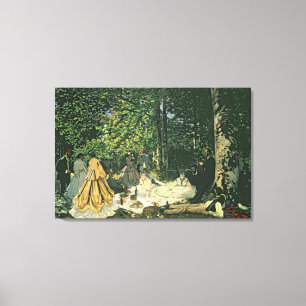 Claude Monet   Le Dejeuner sur l'Herbe, 1865-1866 Canvas Afdruk