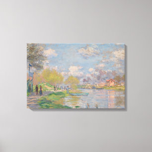 Claude Monet - Lente van de Seine Canvas Afdruk
