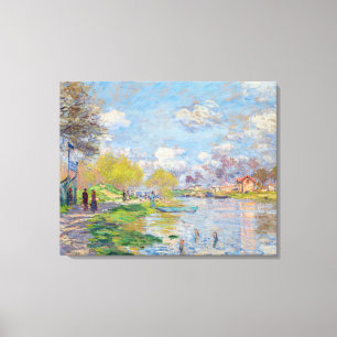 Claude Monet - Lente van de Seine Canvas Afdruk