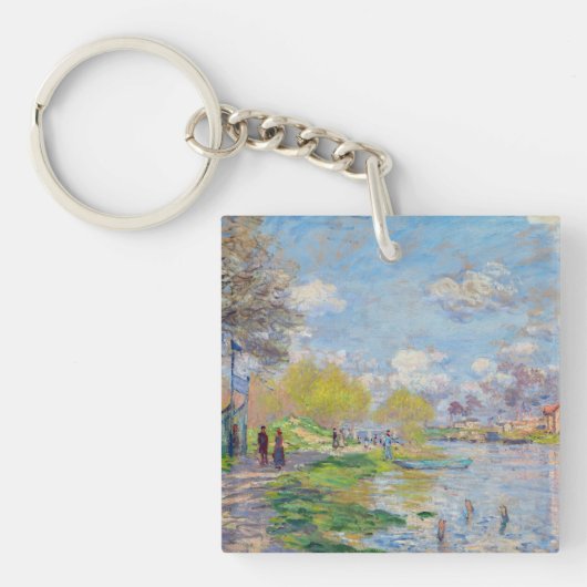 Claude Monet - Lente van de Seine Sleutelhanger (Voorkant)
