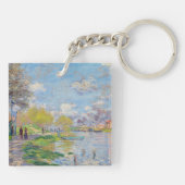 Claude Monet - Lente van de Seine Sleutelhanger (Achterkant)