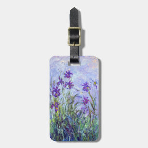 Claude Monet - Lila Irises / Iris Mauves Bagagelabel