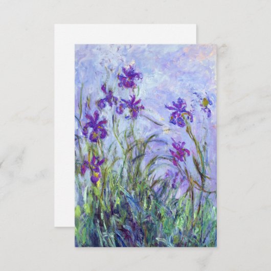 Claude Monet - Lila Irises / Iris Mauves Bedankkaart (Voorkant / Achterkant)