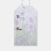 Claude Monet - Lila Irises / Iris Mauves Cadeaulabel (Achterkant)