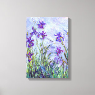 Claude Monet - Lila Irises / Iris Mauves Canvas Afdruk