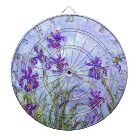 Claude Monet - Lila Irises / Iris Mauves Dartbord (Voorkant)