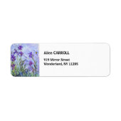 Claude Monet - Lila Irises / Iris Mauves Etiket (Voorkant)