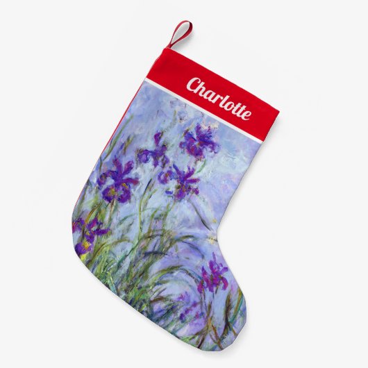 Claude Monet - Lila Irises / Iris Mauves Kleine Kerstsok (Voorkant (Hangend))