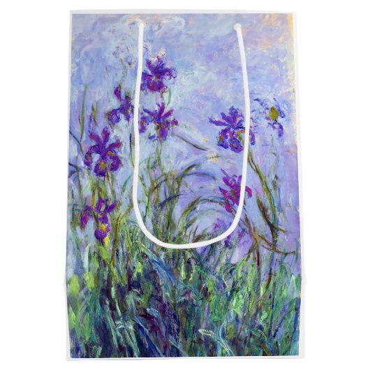 Claude Monet - Lila Irises / Iris Mauves Medium Cadeauzakje (Achterkant)