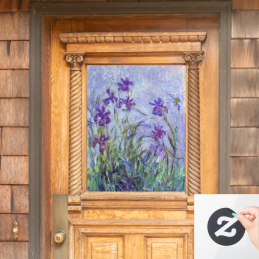 Claude Monet - Lila Irises / Iris Mauves Raamsticker (Huis Deur)
