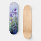 Claude Monet - Lila Irises / Iris Mauves Skateboard (Voorkant)