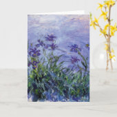 Claude Monet Lila Irises Kaart (Gele Bloem)