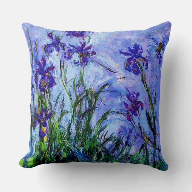 Claude Monet-Lila Irises Kussen (Voorkant)