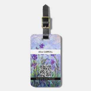 Claude Monet - Lila IRISICO's - QR-code Bagagelabel