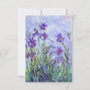 Claude Monet - Lila Irissen / Iris Mauves Bedankkaart