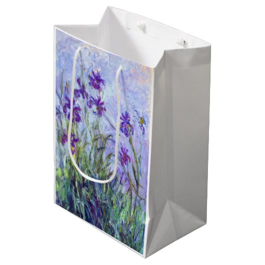 Claude Monet - Lila Irissen / Iris Mauves Medium Cadeauzakje (Voorkant Gekanteld)