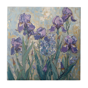 Claude Monet - Lila Irissen / Iris Mauves Tegeltje
