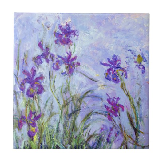 Claude Monet - Lila irissen / Iris Mauves Tegeltje (Voorkant)