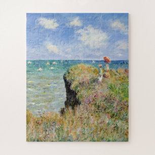 Claude Monet loopt over de Cliff in Pourville Legpuzzel