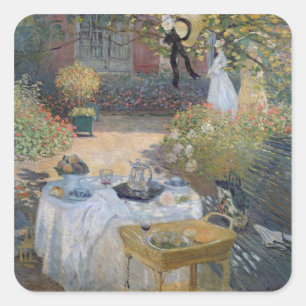 Claude Monet Luncheon: Monettuin Argenteuil Vierkante Sticker
