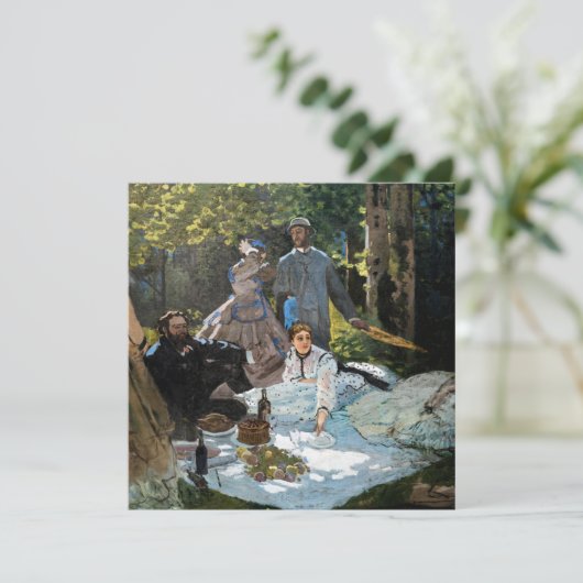 Claude Monet - Luncheon op het gras, rechterpaneel Bedankkaart (Staand voorkant)