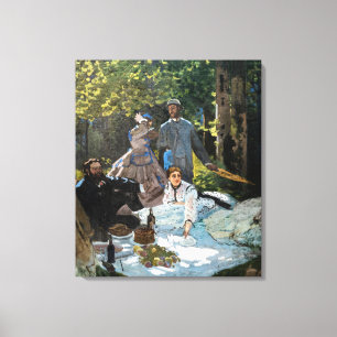 Claude Monet - Luncheon op het gras, rechterpaneel Canvas Afdruk