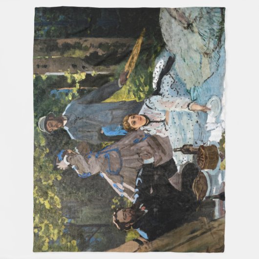 Claude Monet - Luncheon op het gras, rechterpaneel Fleece Deken (Voorkant)