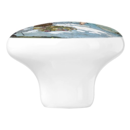 Claude Monet - Luncheon op het gras, rechterpaneel Keramische Knop (Zijkant)