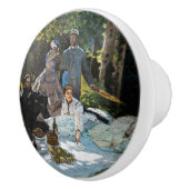 Claude Monet - Luncheon op het gras, rechterpaneel Keramische Knop (Rechts)